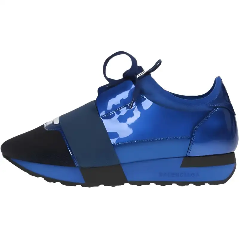 Balenciaga Race Runner Low top Casual Shoes Men's Blue