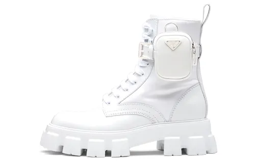 PRADA Monolith Ankle Boots Men's White