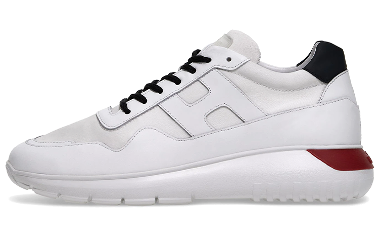 HOGAN Interactive³ Textile, Leather Low top Casual Shoes Men's Gray White