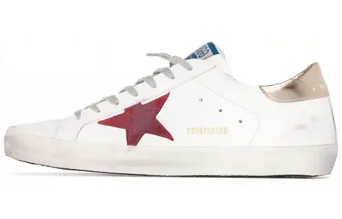 Golden Goose Super Star Skateboard Shoes Men's White Red