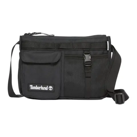 Timberland Fabric Shoulder Bag, Crossbody Bag Unisex Black