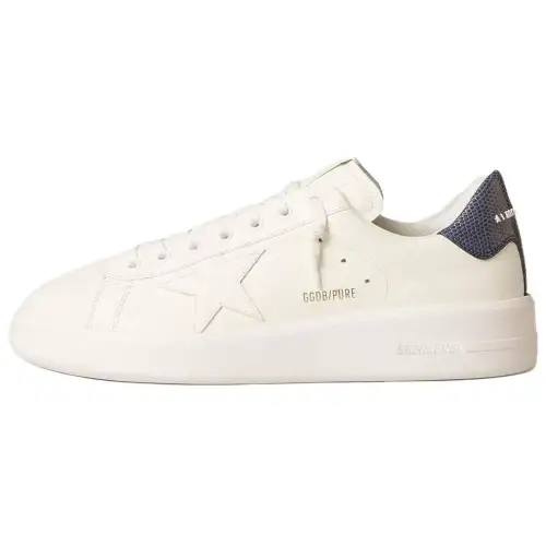 Golden Goose Purestar Cow Leather Low top Skateboard Shoes Men's White