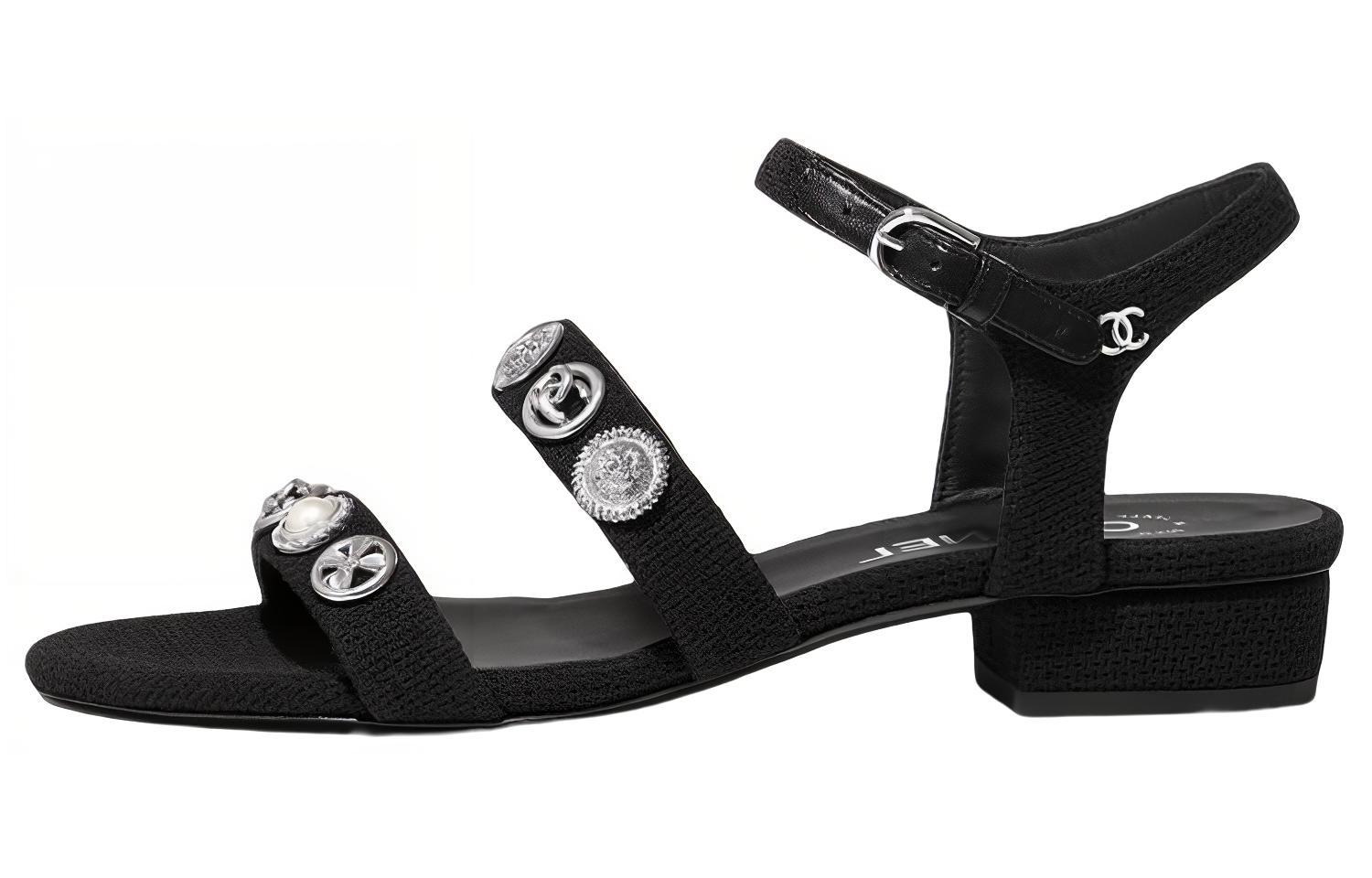 CHANEL Comfortable And Breathable Stylish Sandal Women's Black
