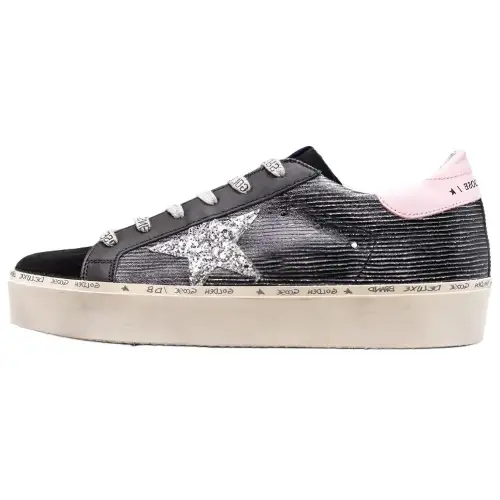 Golden Goose Hi Star Skateboard Shoes Women's Low Top Black
