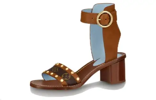 LOUIS VUITTON Passenger One Strap Sandals 5.5cm Women's Brown