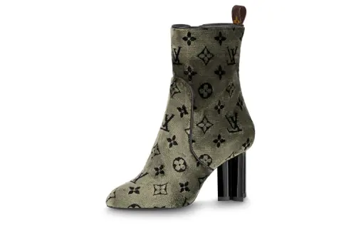 LOUIS VUITTON Ankle Boots Women's Green