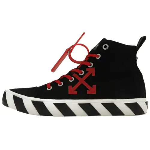 OFF WHITE Vulcanized Hi Black Red Canvas