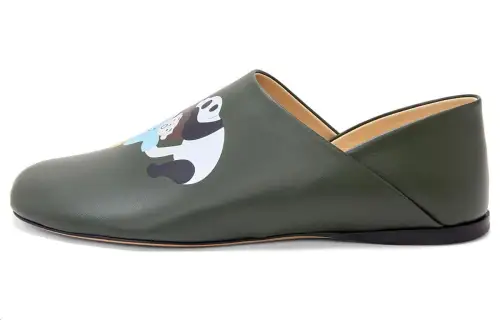 Suna Fujita x LOEWE Toy Leather Casual Shoes Women's Green