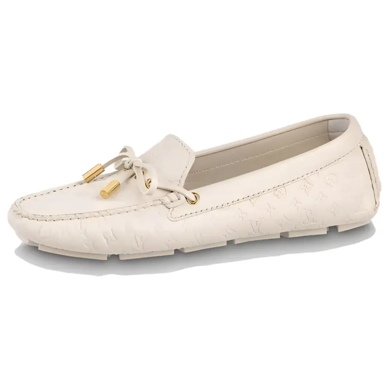 LOUIS VUITTON Gloria Loafers Women's Ivory White