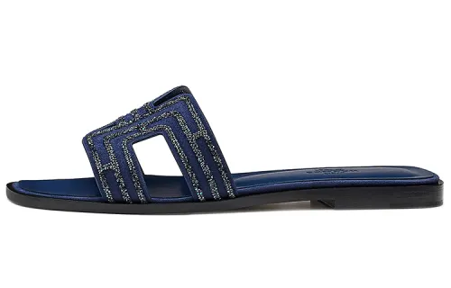 HERMES Oran Stylish Sandal Women's Blue