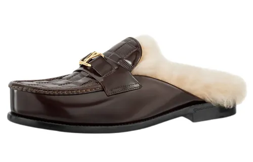 LOUIS VUITTON Major Casual Loafers Shoes Men's Brown