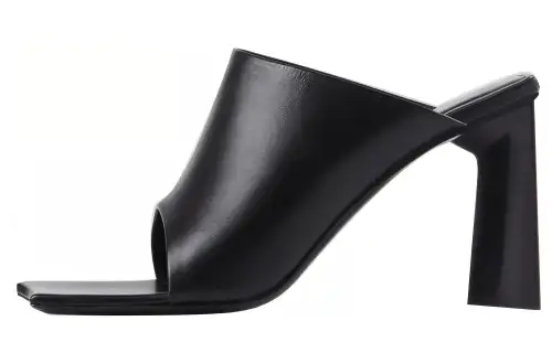 Balenciaga Moon Calfskin High Sandals Black Women's