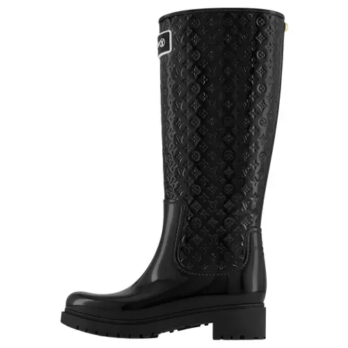 LOUIS VUITTON Splash Rain Boots Women's Black