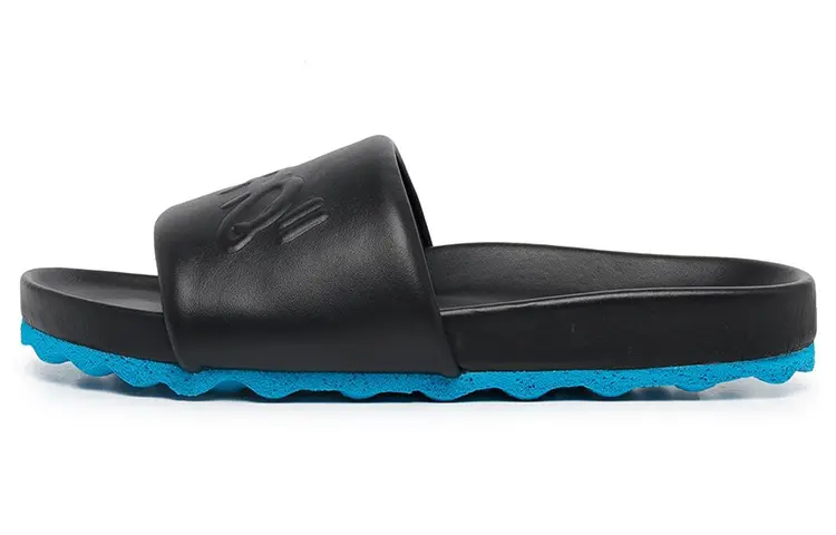 OFF WHITE Logo debossed Leather Slides