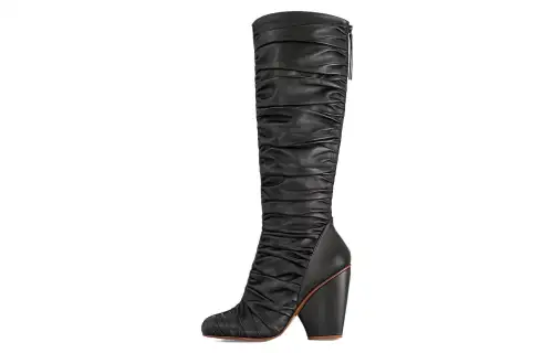 LOUIS VUITTON Olympia Knee high Boots 10cm Women's Black
