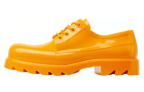 Bottega Veneta Rubber Stride Derby Shoe Tangerine