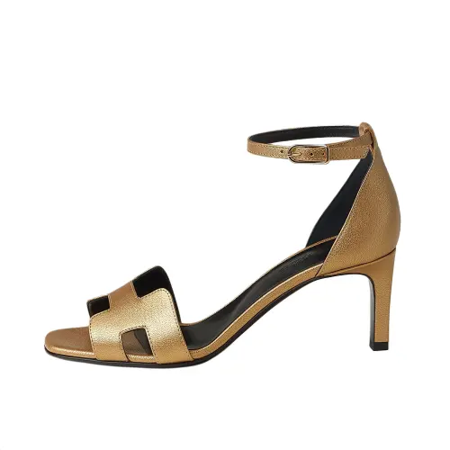 HERMES JOY One Strap Sandals 7cm Women's Gold