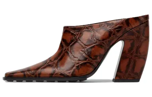 Bottega Veneta Tex Mule Closed Toe Slippers Women's Brown
