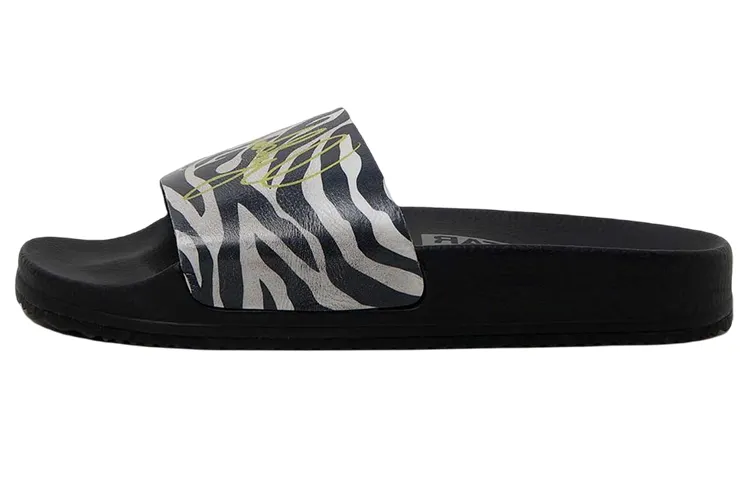 Golden Goose Rubber Sports Slippers Women's Black White