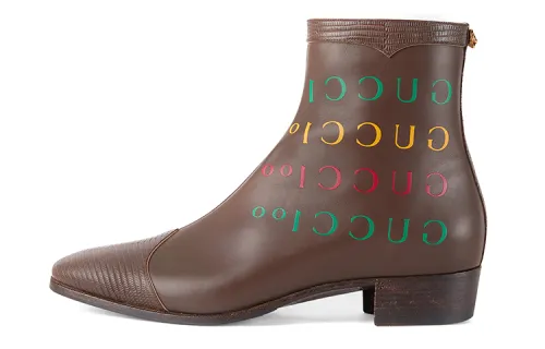 GUCCI Ankle Boots Men's Brown