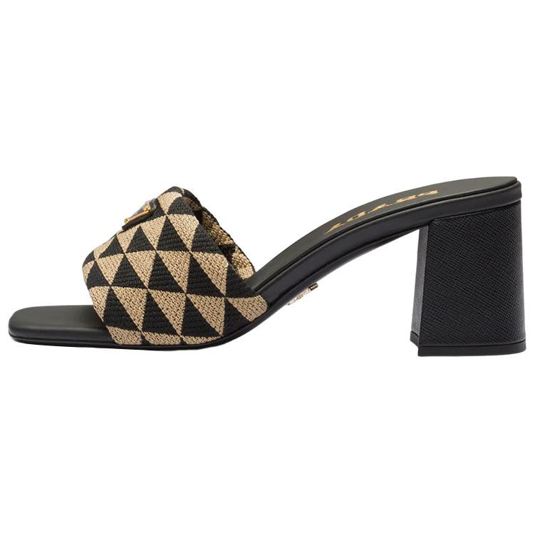 PRADA Geometric Logo-plaque Slides