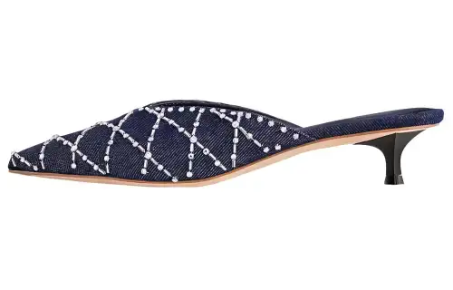 LOUIS VUITTON Stellar Slide Slippers Women's Blue White