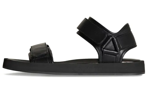 THE ROW Leather One Strap Sandals Women's Black