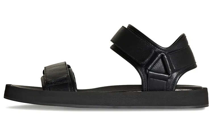 THE ROW Leather One Strap Sandals Women's Black
