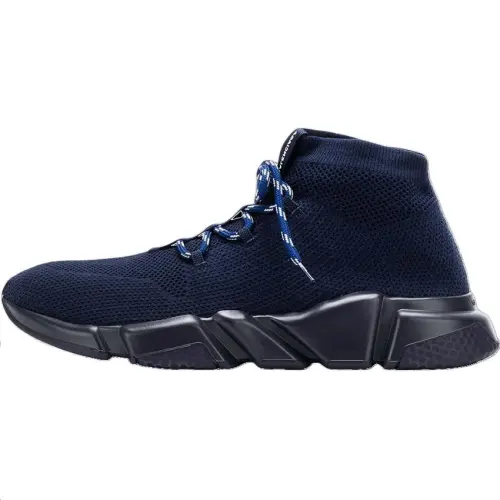 Balenciaga Speed Mid top Casual Shoes Men's Blue