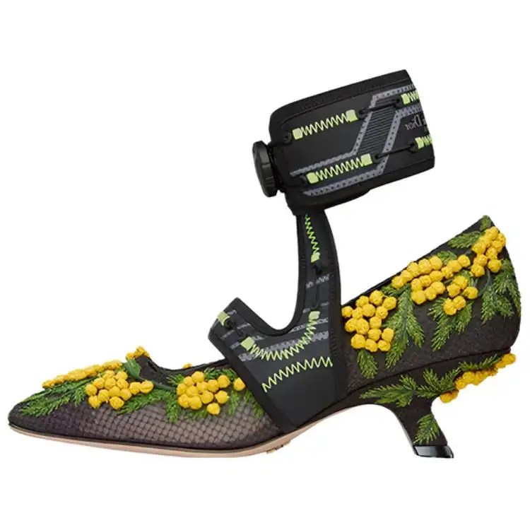 DIOR 62 22 High Heels Women's Black/Yellow