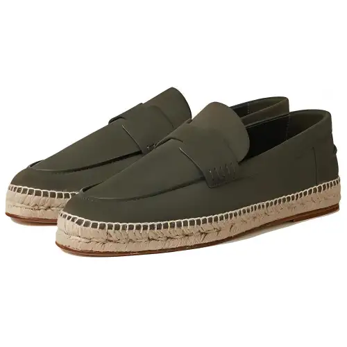 HERMES Trip Espadrilles Men's Dark Green