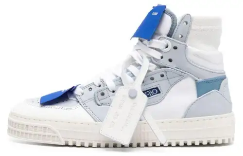 OFF WHITE High top Skateboard Shoes Women's Blue White