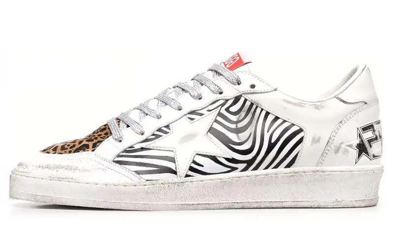 Golden Goose Ball Star Leather Comfortable Stylish Skateboarding Shoes Men's White