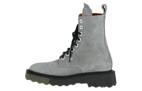 OFF-WHITE Spongesole Leather Ankle Boot Sand Black