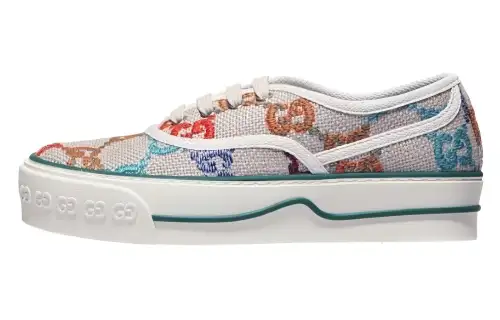 GUCCI Tennis 1977 Low top Stylish Skateboarding Shoes Women's Multicolor