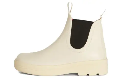 Loro Piana Lakeside Leather Chelsea Boots Women's White