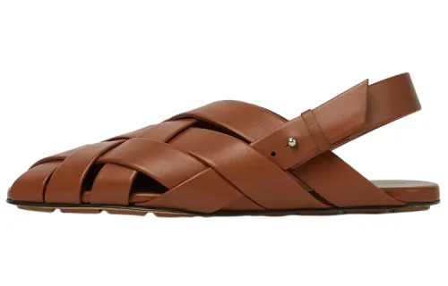 Bottega Veneta Alfie Flat Casual Shoes Men's Brown