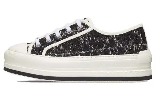 DIOR Walk'n'Dior Fabric Low top Skateboard Shoes Women's Black
