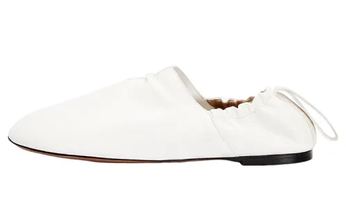 LOEWE Flamenco Cow Leather Women's Casual Shoes Women's White