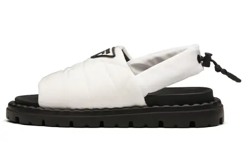 PRADA One Strap Sandals Women's White