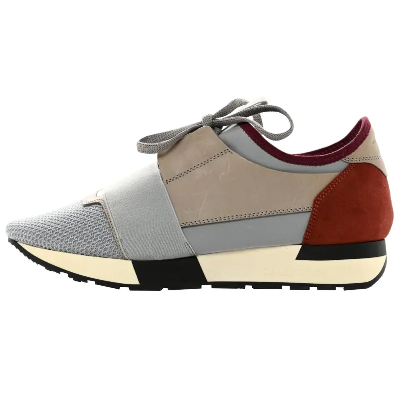 Balenciaga Leather Low top Casual Shoes Women's Gray