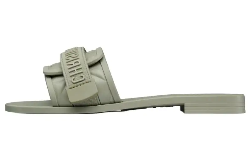 DIOR Diorevolution Slide Slippers Women's Gray Green