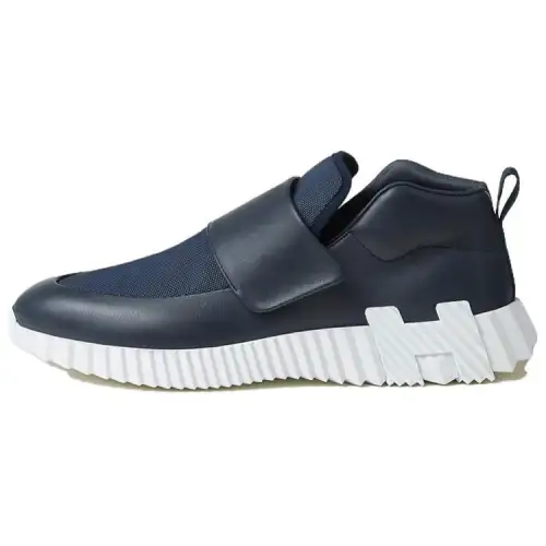 HERMES Low top Casual Shoes Men's Marine Blue