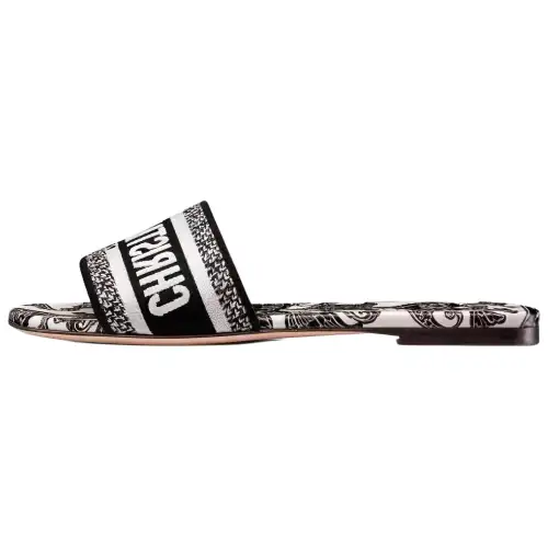 DIOR Dway Slide Slippers Women's Black White