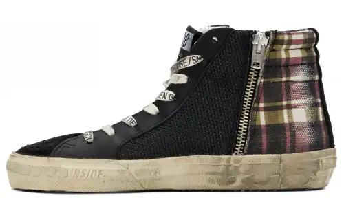 Golden Goose Suede High top Skateboard Shoes Women's Black