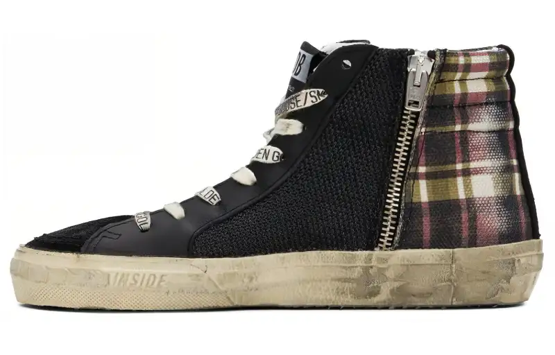 Golden Goose Suede High top Skateboard Shoes Women's Black