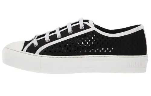 DIOR Walk'n'Dior Platform Shoes Versatile Low top Canvas Shoes Women's Black