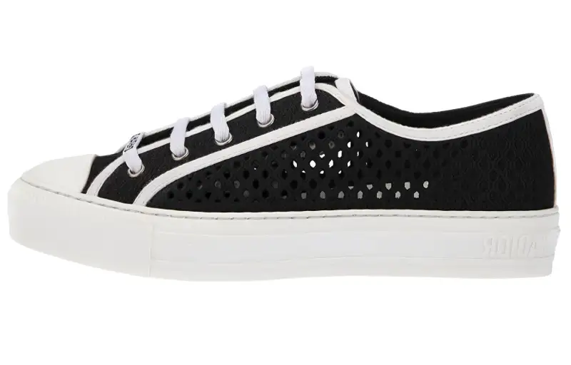 DIOR Walk'n'Dior Platform Shoes Versatile Low top Canvas Shoes Women's Black