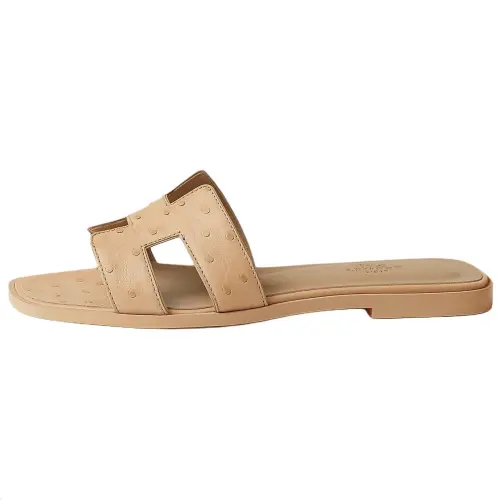 HERMES Oran Slide Slippers Women's Beige