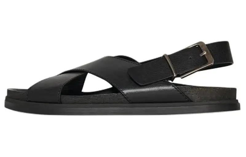 THE ROW Crossover-strap Leather Sandals